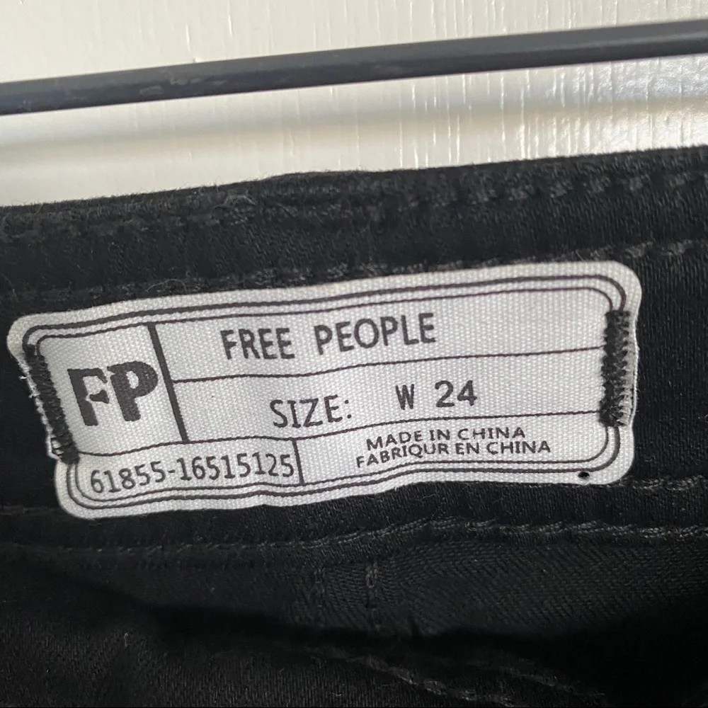 Free People Black Denim Bermuda Shorts, NWT